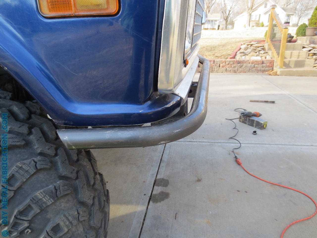 Custom Tube Front Bumper with Winch Mount for ‘Ol Blue Part 1 DIY