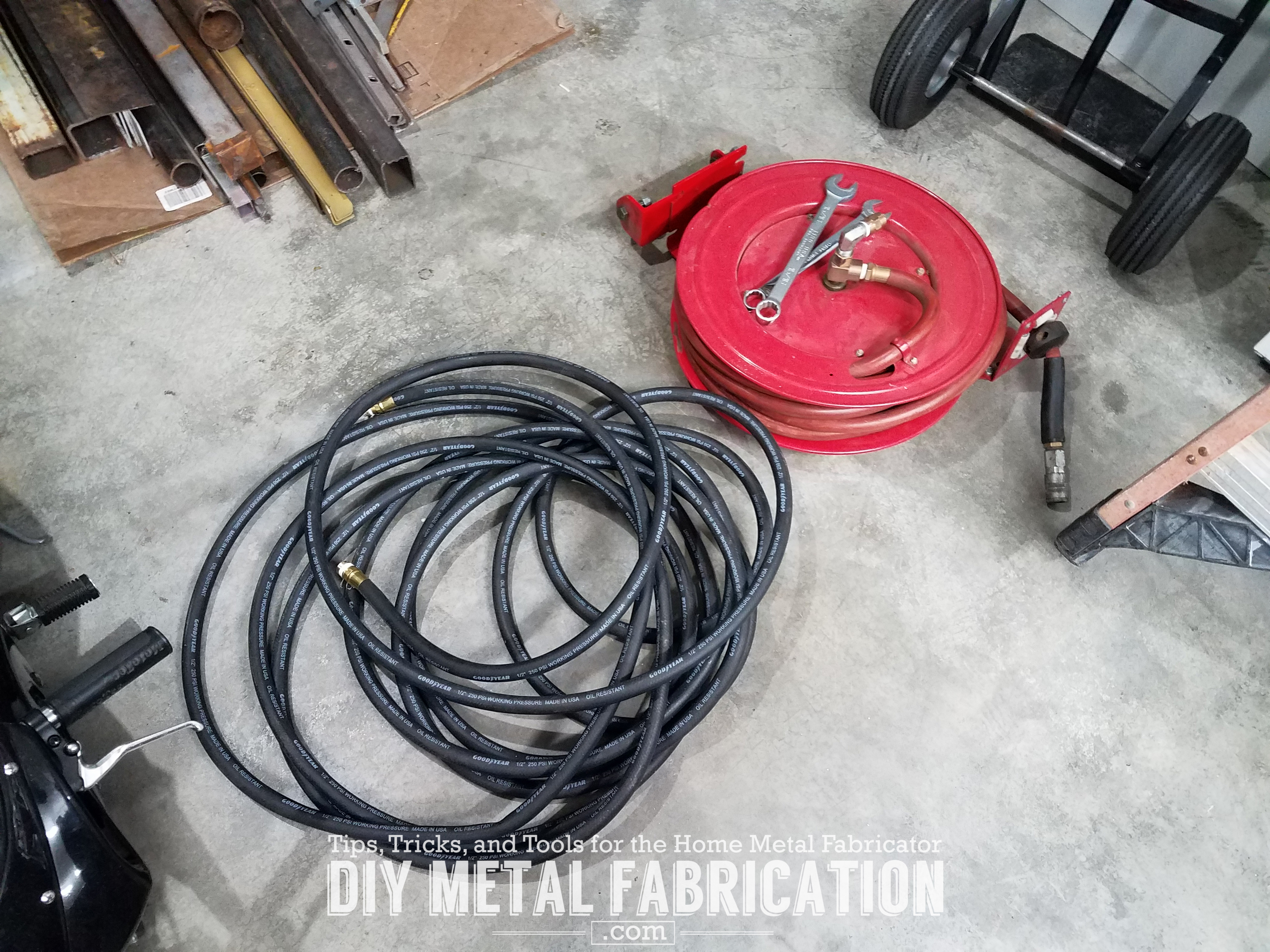 DIY How to Install Garage Air Hose Reel DIY METAL FABRICATION