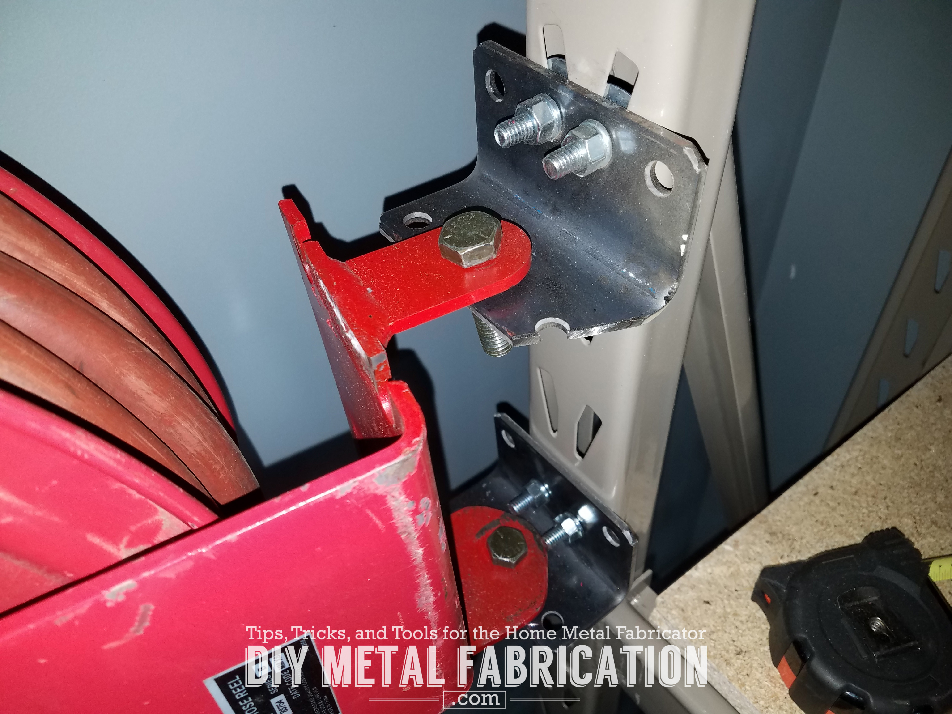 DIY How to Install Garage Air Hose Reel DIY METAL FABRICATION