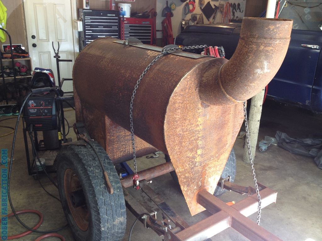 Building The Oober Bbq Smoker Part 5 Diy Metal Fabrication First Test With A Leaf Spring And Chain Fall Attached To The Door Handle Turns Out My Idea Actually Works